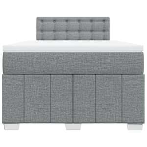 Box spring postel s matrací světle šedá 120x190 cm textil - obrázek 6