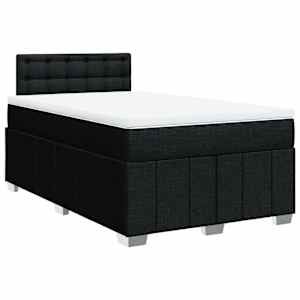 Box spring postel s matrací černá 120x190 cm textil - obrázek 3