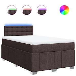 Box spring postel s matrací tmavě hnědá 120x190 cm textil - obrázek 2