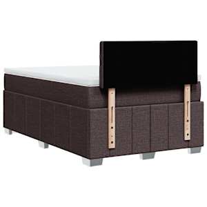 Box spring postel s matrací tmavě hnědá 120x190 cm textil - obrázek 8