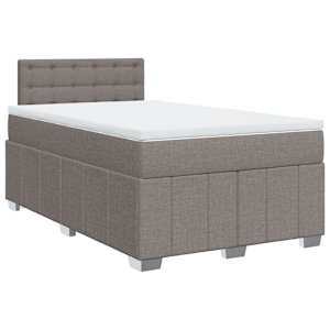 Box spring postel s matrací taupe 120x190 cm textil - obrázek 3
