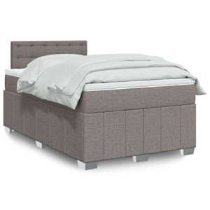 Box spring postel s matrací taupe 120x190 cm textil - obrázek 1