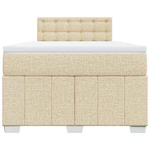 Box spring postel s matrací krémová 120x190 cm textil - obrázek 6