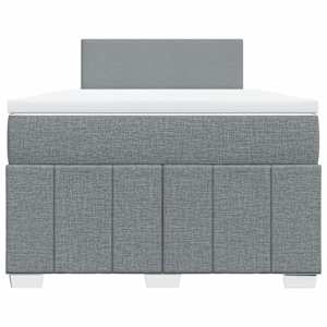 Box spring postel s matrací světle šedá 120 x 200 cm textil - obrázek 6
