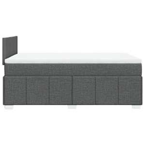 Box spring postel s matrací tmavě šedá 120x200 cm textil - obrázek 7