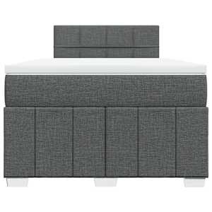 Box spring postel s matrací tmavě šedá 120x200 cm textil - obrázek 6