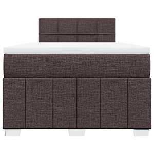 Box spring postel s matrací tmavě hnědá 120x200 cm textil - obrázek 6