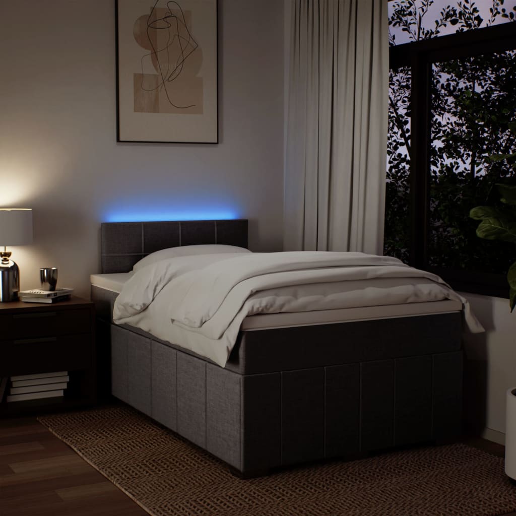 vidaXL Boxspring met matras stof taupe 120x200 cm, foto 2