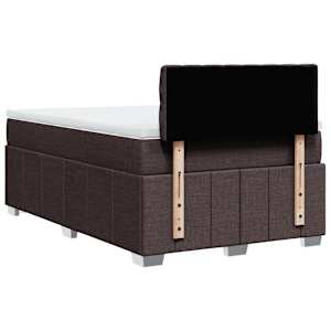 Box spring postel s matrací tmavě hnědá 120x200 cm textil - obrázek 8