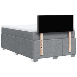 Box spring postel s matrací světle šedá 120 x 200 cm textil - obrázek 8