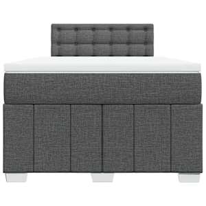 Box spring postel s matrací tmavě šedá 120x200 cm textil - obrázek 6
