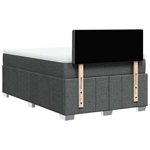 Box spring postel s matrací tmavě šedá 120x200 cm textil - obrázek 8