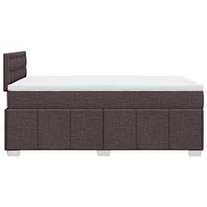 Box spring postel s matrací tmavě hnědá 120x200 cm textil - obrázek 7