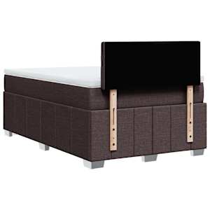 Box spring postel s matrací tmavě hnědá 120x200 cm textil - obrázek 8