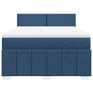 Box spring postel s matrací modrá 140x190 cm textil - obrázek 6