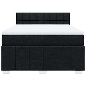Box spring postel s matrací černá 140 x 190 cm textil - obrázek 6