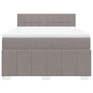 Box spring postel s matrací taupe 140x190 cm textil - obrázek 6