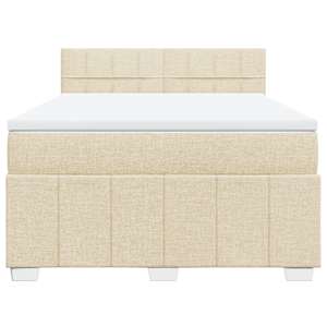 Box spring postel s matrací krémová 140x190 cm textil - obrázek 6