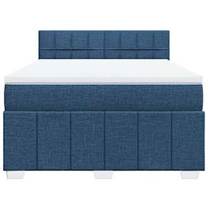 Box spring postel s matrací modrá 140x190 cm textil - obrázek 6