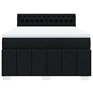 Box spring postel s matrací černá 140 x 190 cm textil - obrázek 6