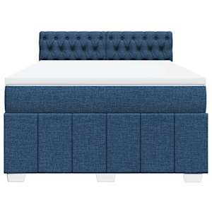 Box spring postel s matrací modrá 140x190 cm textil - obrázek 6