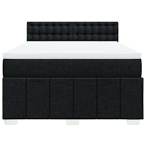 Box spring postel s matrací černá 140 x 190 cm textil - obrázek 6