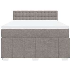 Box spring postel s matrací taupe 140x190 cm textil - obrázek 6