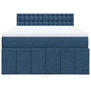 Box spring postel s matrací modrá 140x190 cm textil - obrázek 6