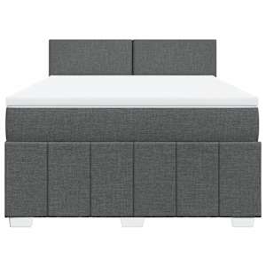 Box spring postel s matrací tmavě šedá 140x200 cm textil - obrázek 6