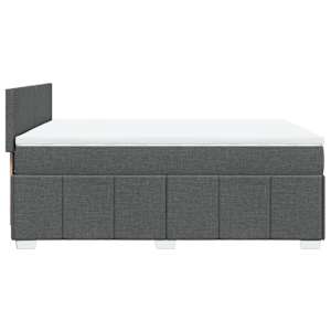 Box spring postel s matrací tmavě šedá 140x200 cm textil - obrázek 7