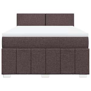 Box spring postel s matrací tmavě hnědá 140x200 cm textil - obrázek 6