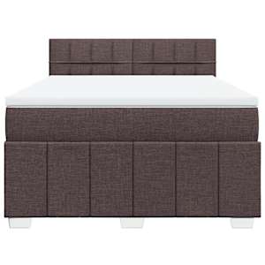 Box spring postel s matrací tmavě hnědá 140x200 cm textil - obrázek 6