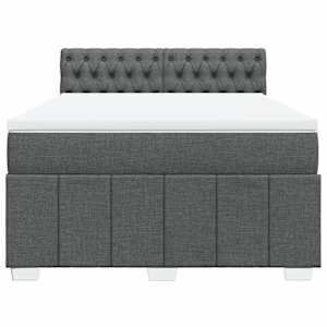 Box spring postel s matrací tmavě šedá 140x200 cm textil - obrázek 6