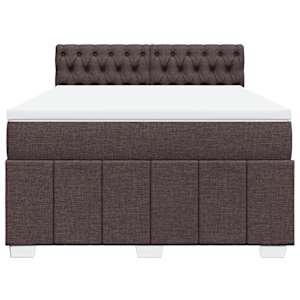 Box spring postel s matrací tmavě hnědá 140x200 cm textil - obrázek 6
