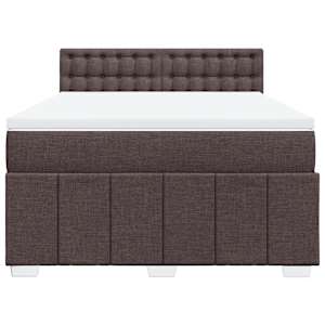 Box spring postel s matrací tmavě hnědá 140x200 cm textil - obrázek 6