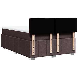 Box spring postel s matrací tmavě hnědá 140x200 cm textil - obrázek 8