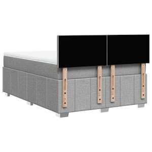 Box spring postel s matrací světle šedá 160 x 200 cm textil - obrázek 8