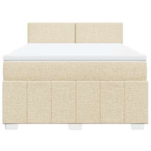 Box spring postel s matrací krémová 160x200 cm textil - obrázek 6