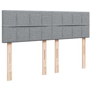 Box spring postel s matrací světle šedá 160 x 200 cm textil - obrázek 12