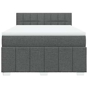Box spring postel s matrací tmavě šedá 160x200 cm textil - obrázek 6