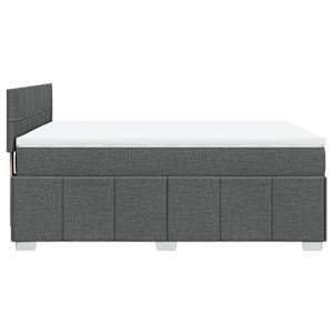Box spring postel s matrací tmavě šedá 160x200 cm textil - obrázek 7