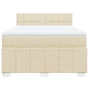 Box spring postel s matrací krémová 160x200 cm textil - obrázek 6