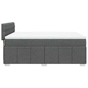Box spring postel s matrací tmavě šedá 160x200 cm textil - obrázek 7