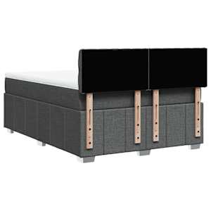 Box spring postel s matrací tmavě šedá 160x200 cm textil - obrázek 8