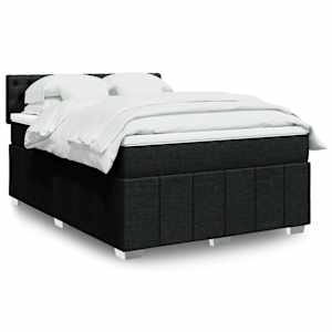 Box spring postel s matrací černá 160x200 cm textil - obrázek 1