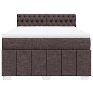 Box spring postel s matrací tmavě hnědá 160x200 cm textil - obrázek 6