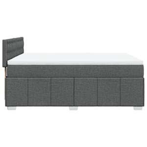 Box spring postel s matrací tmavě šedá 160x200 cm textil - obrázek 7