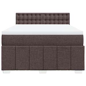 Box spring postel s matrací tmavě hnědá 160x200 cm textil - obrázek 6