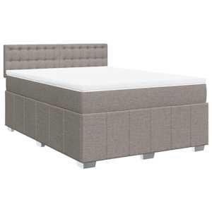 Box spring postel s matrací taupe 160x200 cm textil - obrázek 3