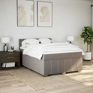 Box spring postel s matrací taupe 160x200 cm textil - obrázek 4